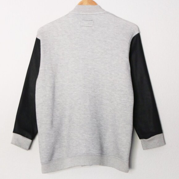 Current Elliott Classic Snap-Front The Classic Varsity Jacket S Wax Sleeves $358 - Picture 7 of 16